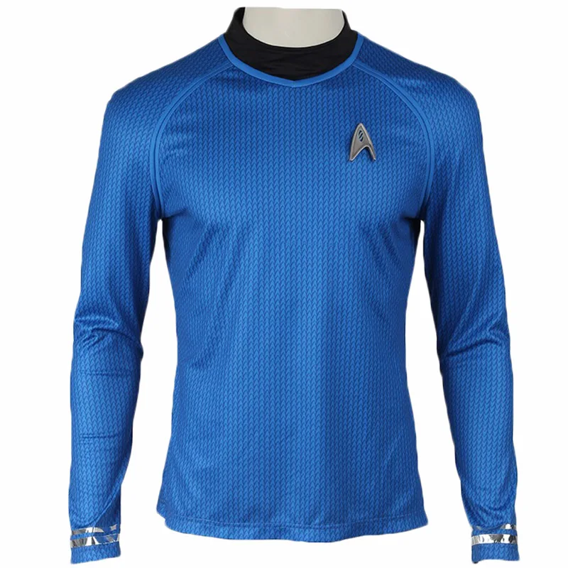 Startreks into darkness Costume Science Officer Leonard McCoy Bones Косплей рубашка форма Bule взрослый карнавальный наряд на Хэллоуин