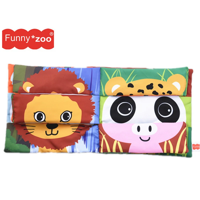 

Funny Zoo animal cloth book animal match mix cognitive soft book baby early learning toys