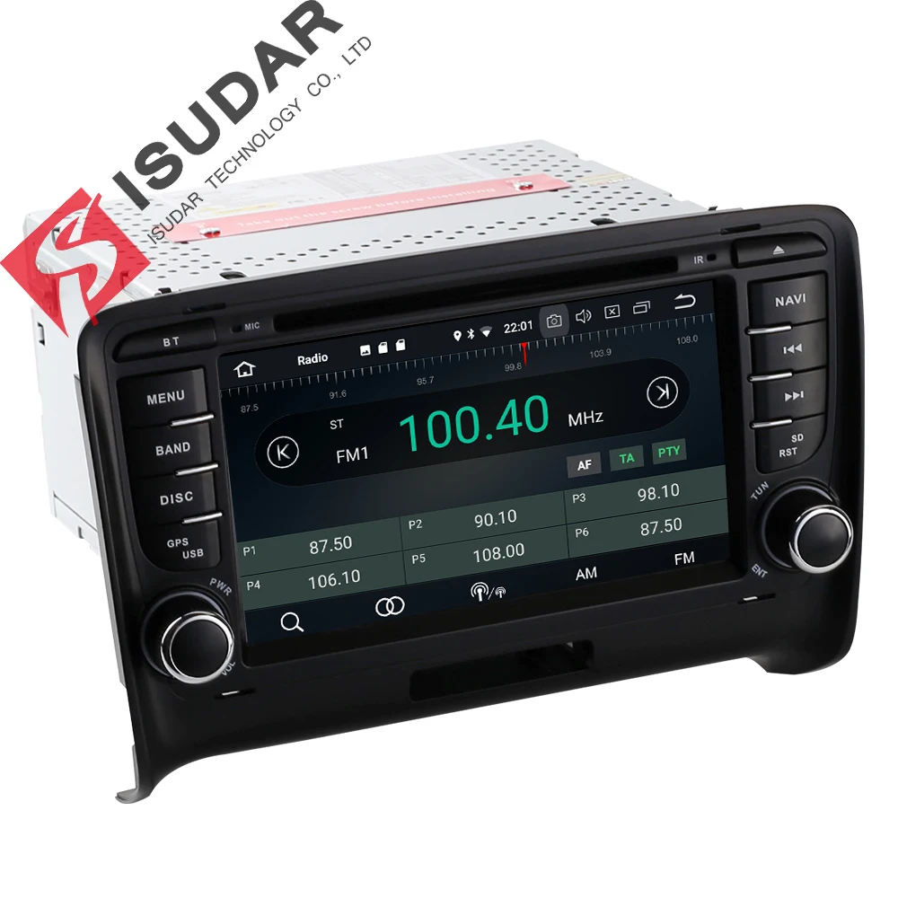 Isudar Автомобильный мультимедийный проигрыватель DSP автомобильный радиоприемник