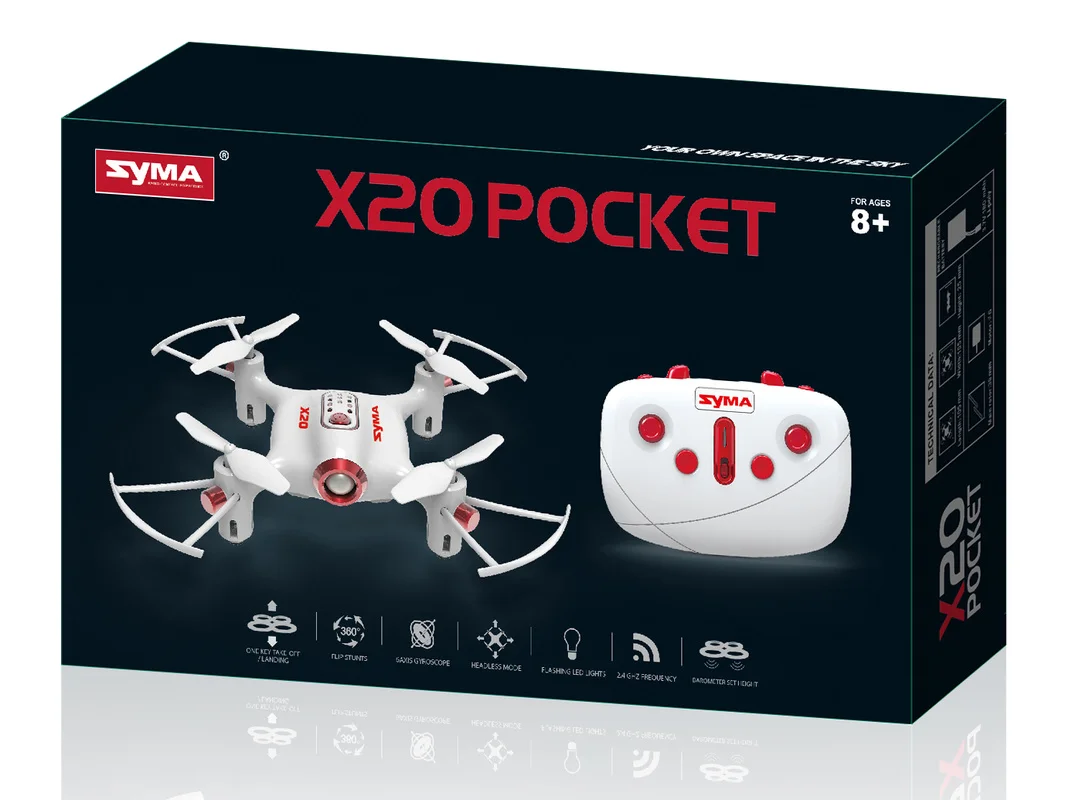Syma X20 мини Радиоуправляемый квадрокоптер 4 канала 2 4G Безголовый режим удержание
