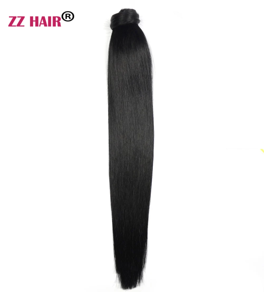 Zzhair 20 &quot100% бразильский волос Magic хвощ Обёрточная бумага вокруг хвост 100 г клип в