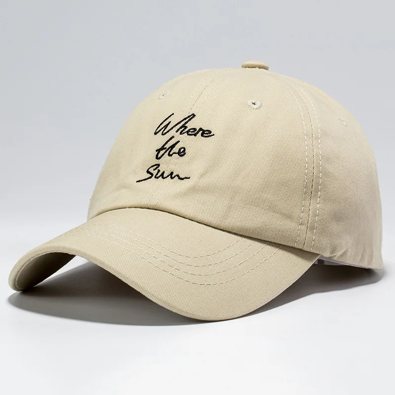 Student Embroidery Letter Hop Hat Concise Restore Ancient Ways Motion Along Bend Baseball Men And Women Cotton Peaked Cap | Спорт и