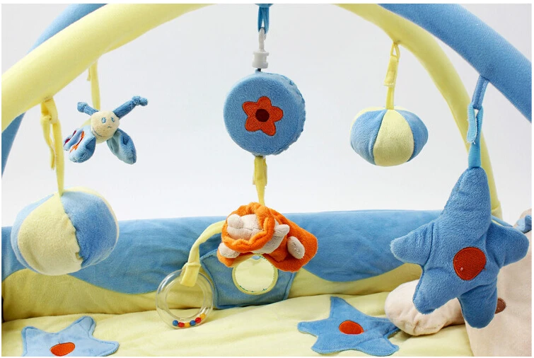 Музыкальный детский игровой коврик для пола детское мягкое на ощупь одеяло из