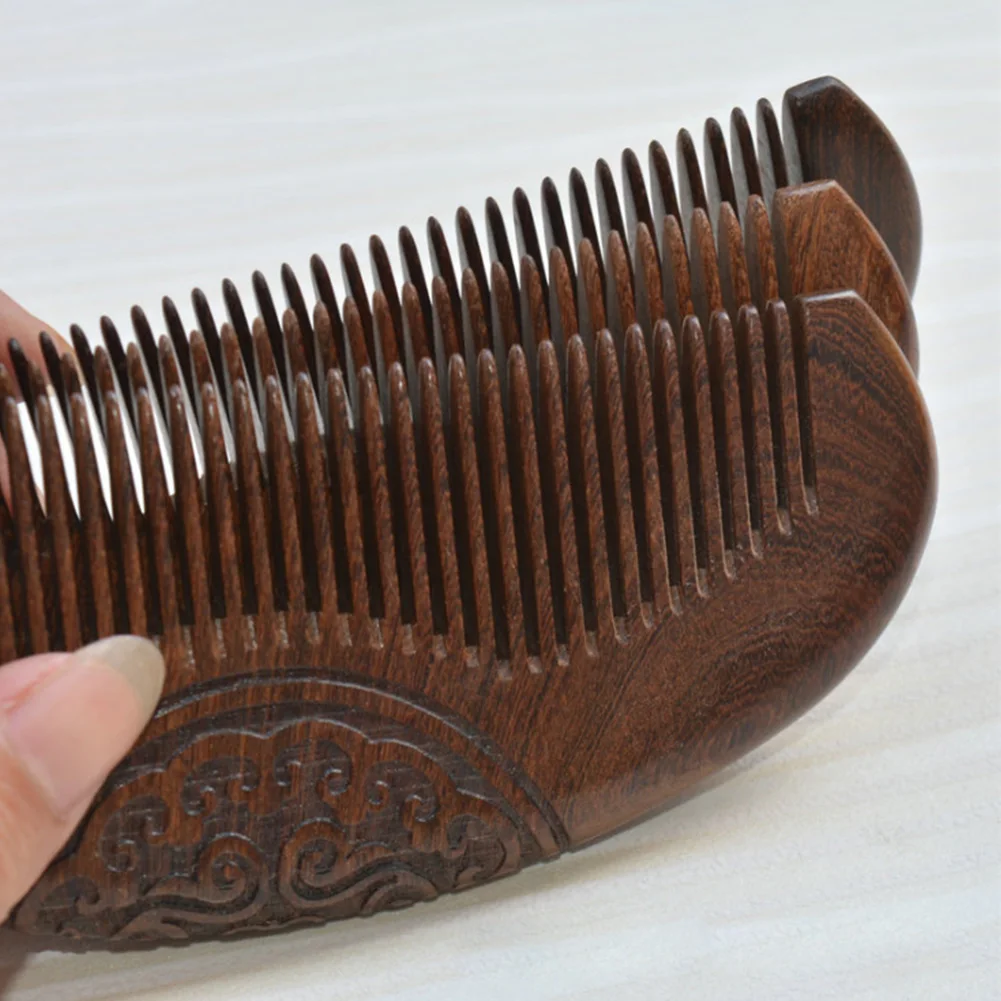 Профессиональный деревянный гребень гладкий изысканный резной натуральный