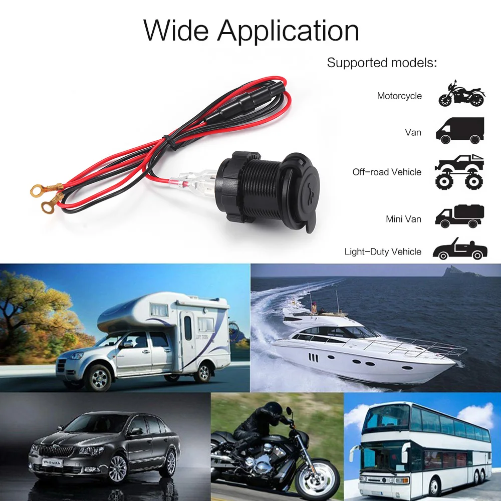 Автомобильное зарядное устройство с двумя USB портами 5 В|Кабели адаптеры и