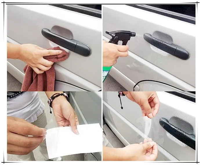 5 шт. защитные наклейки на автомобильные ручки аксессуары для peugeot 206 508 skoda octavia a7