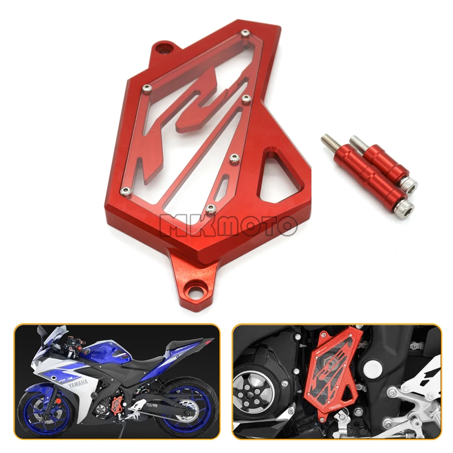Высококачественная передняя Звездочка ЧПУ для YAMAHA R3 R25 YZF 2014 2016 левая защита цепи