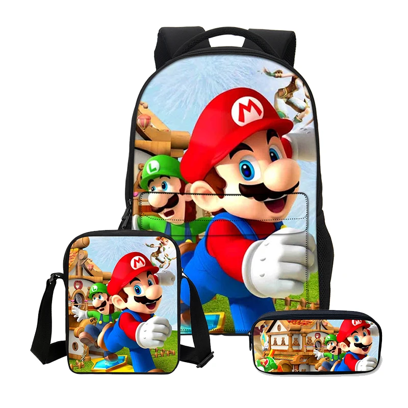 Рюкзак VEEVANV с принтом Super Mario классный школьный рюкзак 3D рисунком из мультфильма 3