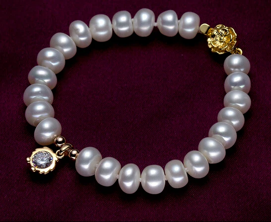 Оригинальные бусины из пресноводного жемчуга имеют скрученные булочки на пару 8-9