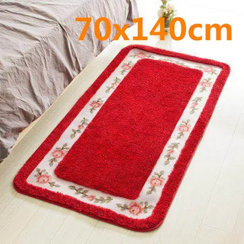 Red 70x140cm Высокое качество, коврик для ванной, туалет, Нескользящие, водопоглощающие коврики для ног, коврики для кухни, ванной комнаты, 1 шт., напольные ковры для гостиной - Цвет: Red 70x140cm