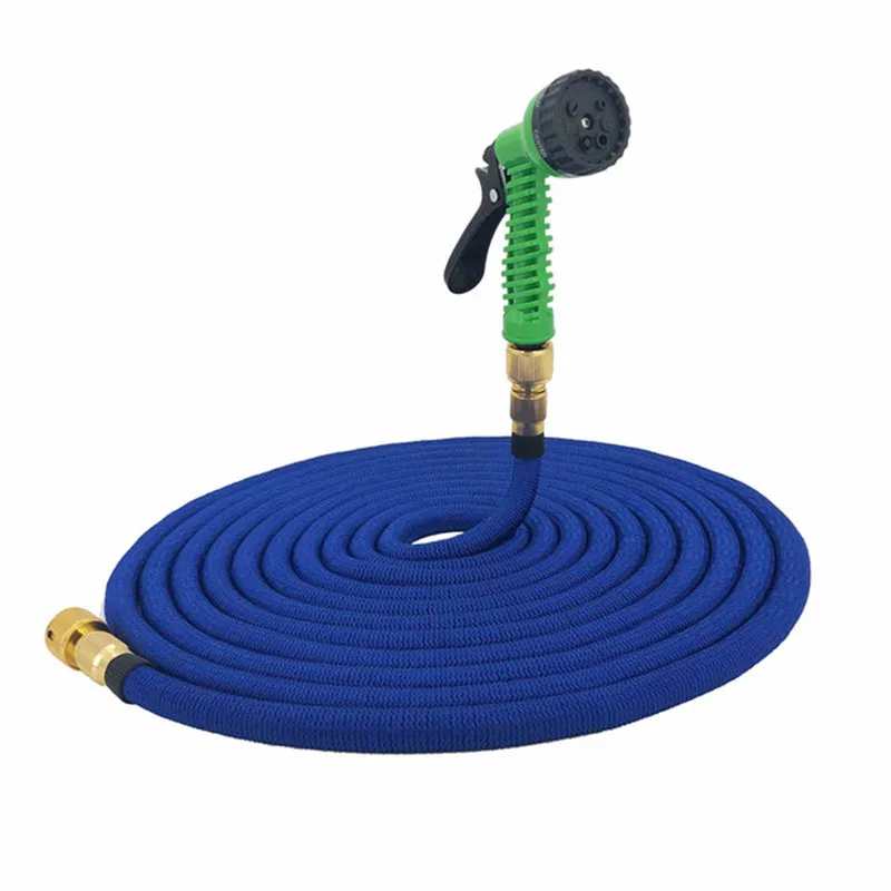Blue hose set Легкий и прочный садовый шланг гибкий и расширяемый садовый шланг брызговик, мойка автомобиля Пластиковый Шланг для газона Lrrigation - Цвет: Blue hose set