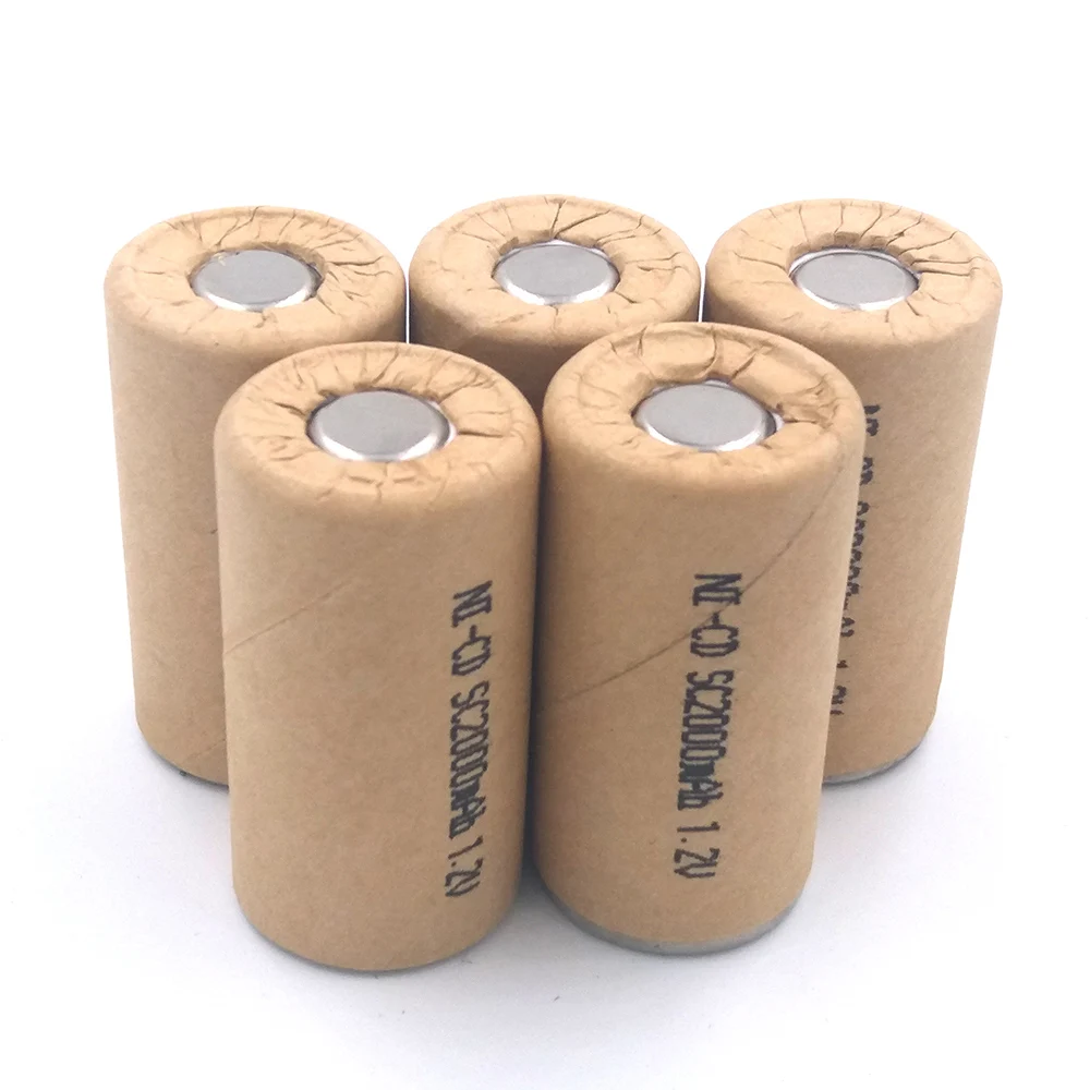 Ni-CD SC2000mAh 12pcs SC2.0Ah Power Cell аккумуляторная батарея элемент питания скорость