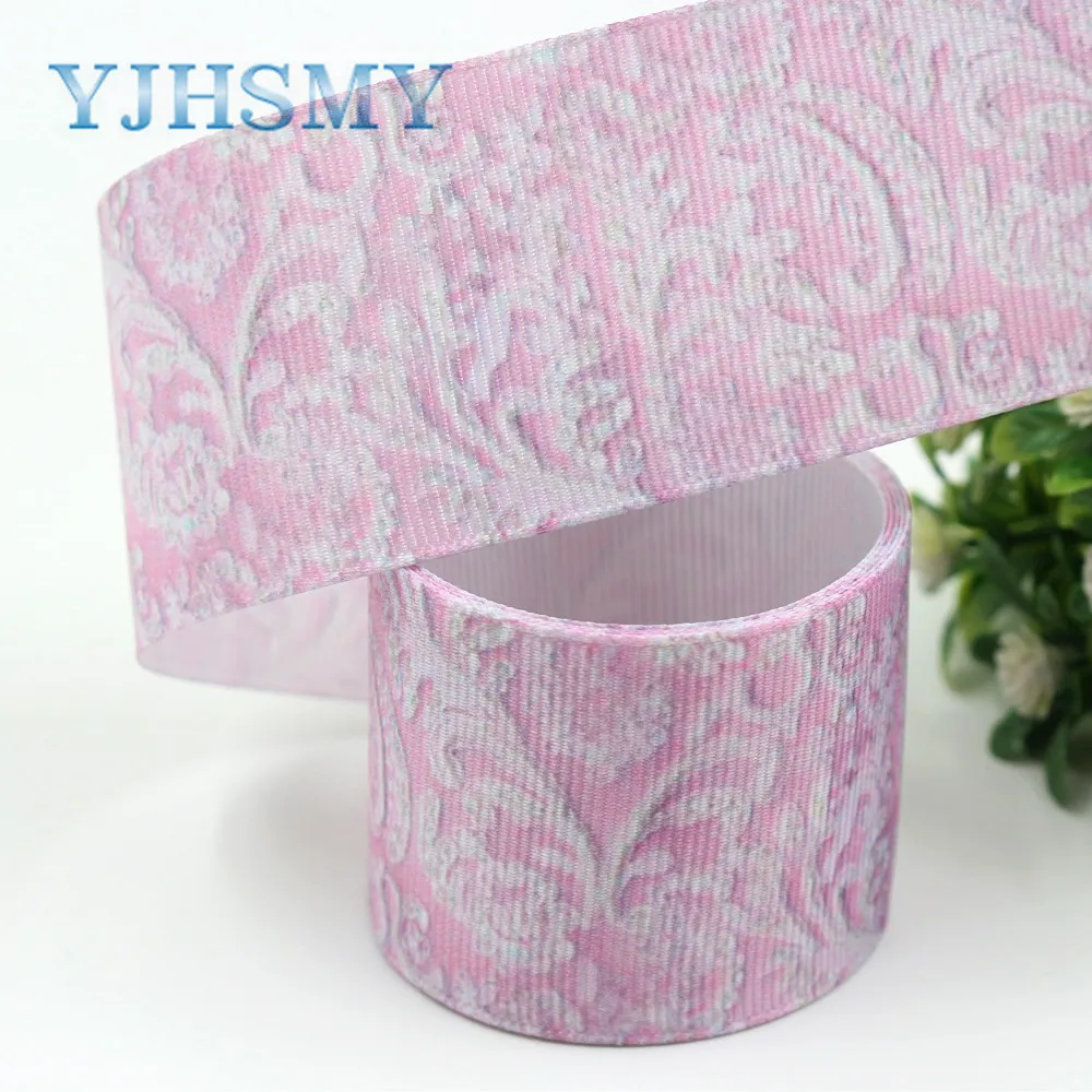 YJHSMY I-19308-545 38mm 10yards flower Thermal transfer Printed grosgrain Ribbons bow cap DIY handmade accessories decorations | Дом и сад