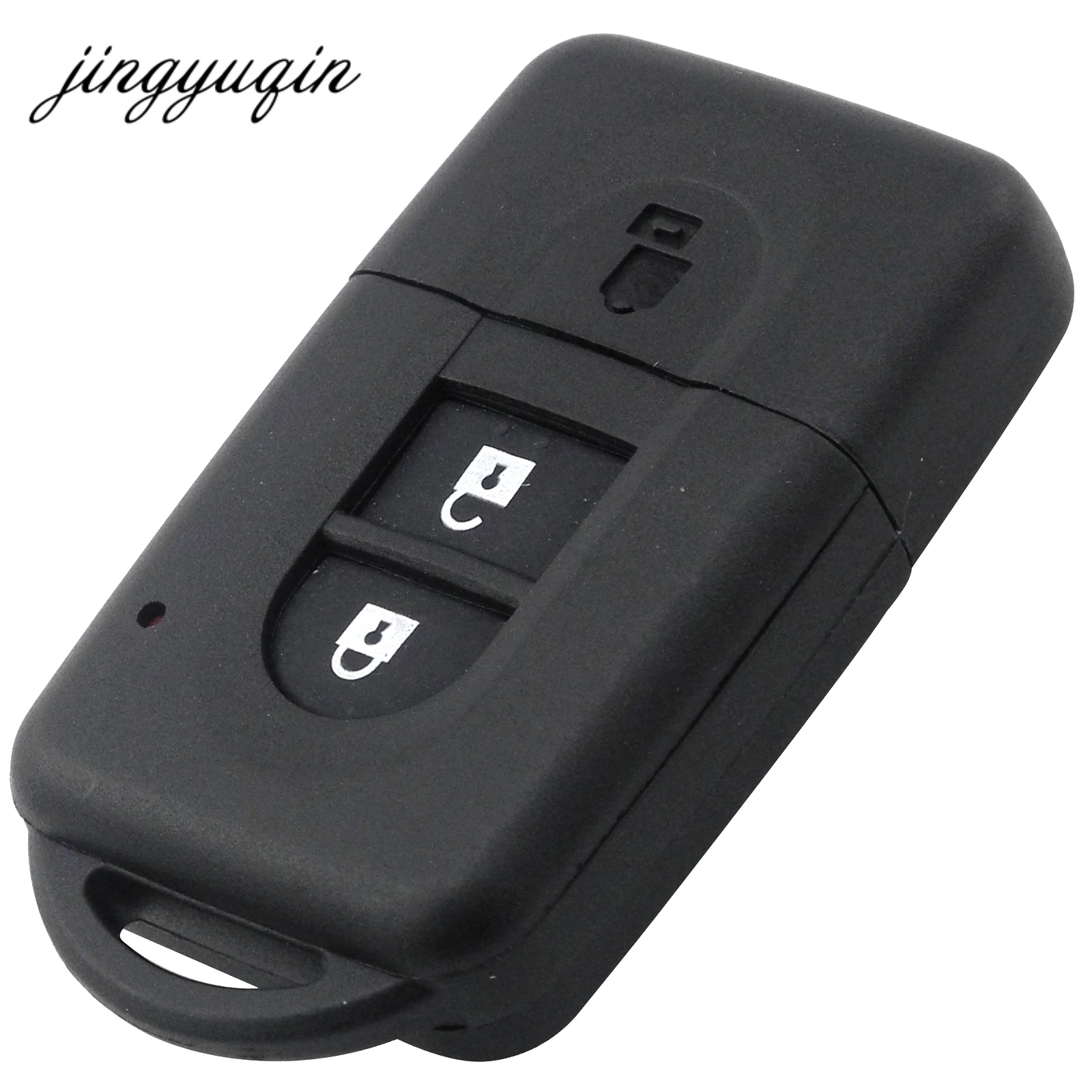 Jingyuqin 2 кнопки дистанционного ключа оболочки для Nissan Micra Xtrail Qashqai Juke Duke Uncut Blade Брелок чехол Замена
