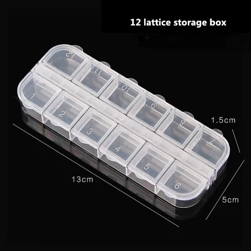 1 Lattic box 40 цветов, SS3-SS10 разных размеров, Кристальные Стразы для ногтей, стразы для дизайна ногтей - Цвет: 1 Lattic box