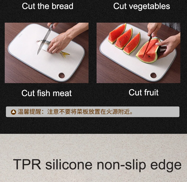 Разделочная доска для кухни из натуральной пшеничной соломы разделочная доска двухстороннее использование без плесени фрукты овощи мясо разделочный блок