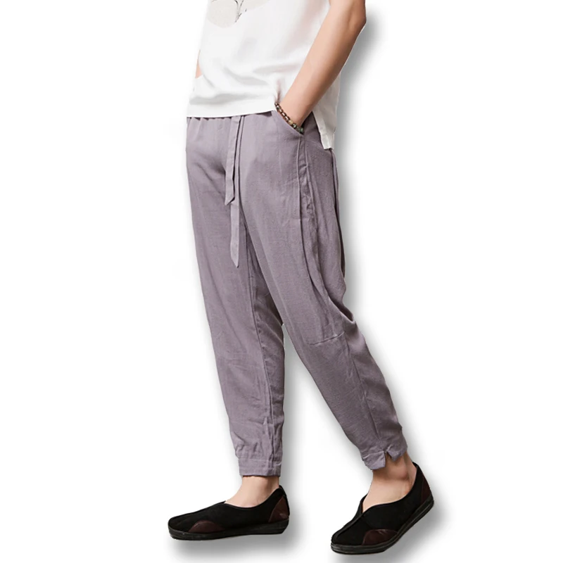 2018 Новое мужское хлопковое белье мужские зауженные брюки Повседневная мода Slim Fit