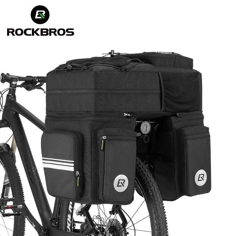 ROCKBROS 3 в 1 водонепроницаемые велосипедные сумки Pannier 48L MTB сумка для горного