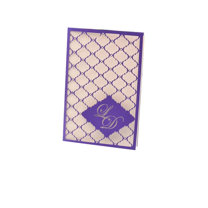 Новая лазерная резка под заказ свадебные приглашения с одной сложенной картой