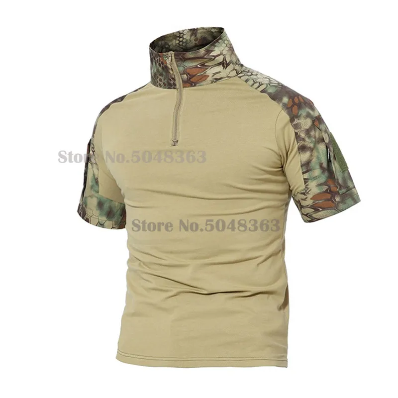 Камуфляжная Военная тактическая рубашка Multicam Мужская камуфляжная футболка с