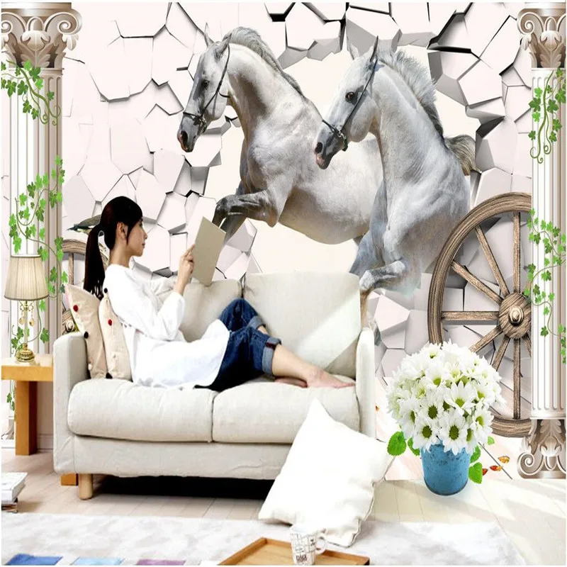 3d декор Фотофон beibehang фотография 3D стерео Каретка гостиница комната кофе