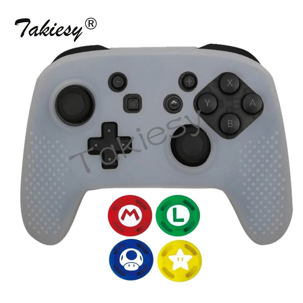 Силиконовый чехол 5 в 1 для Nintendo Switch Pro с противоскользящим мягким контроллером NS NX