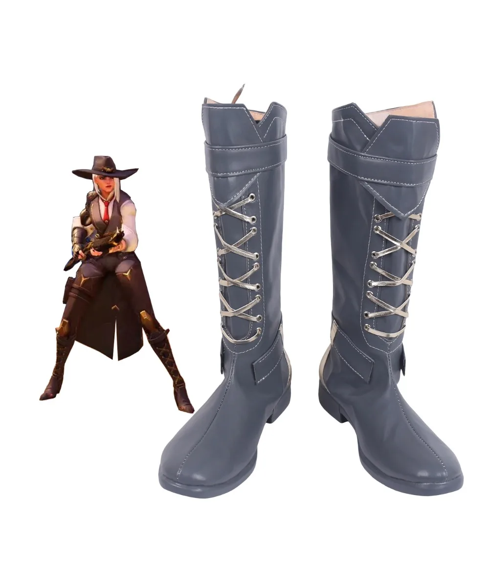Обувь OW Ashe для косплея Элизабет обувь Каледония бедствия серые ботинки на заказ