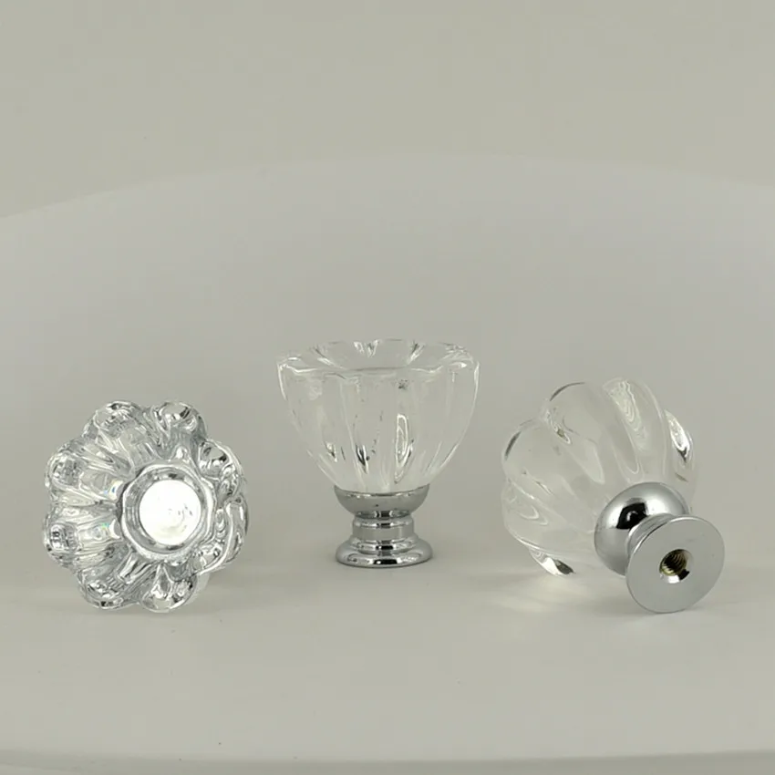 32 мм Современный Креативный стеклянный лепесток ящик с прозрачными кристаллами