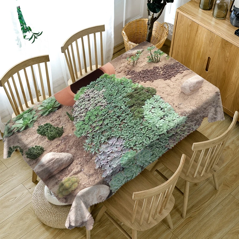 3d суккулент скатерть с растениями моющаяся ткань утолщенный Хлопок