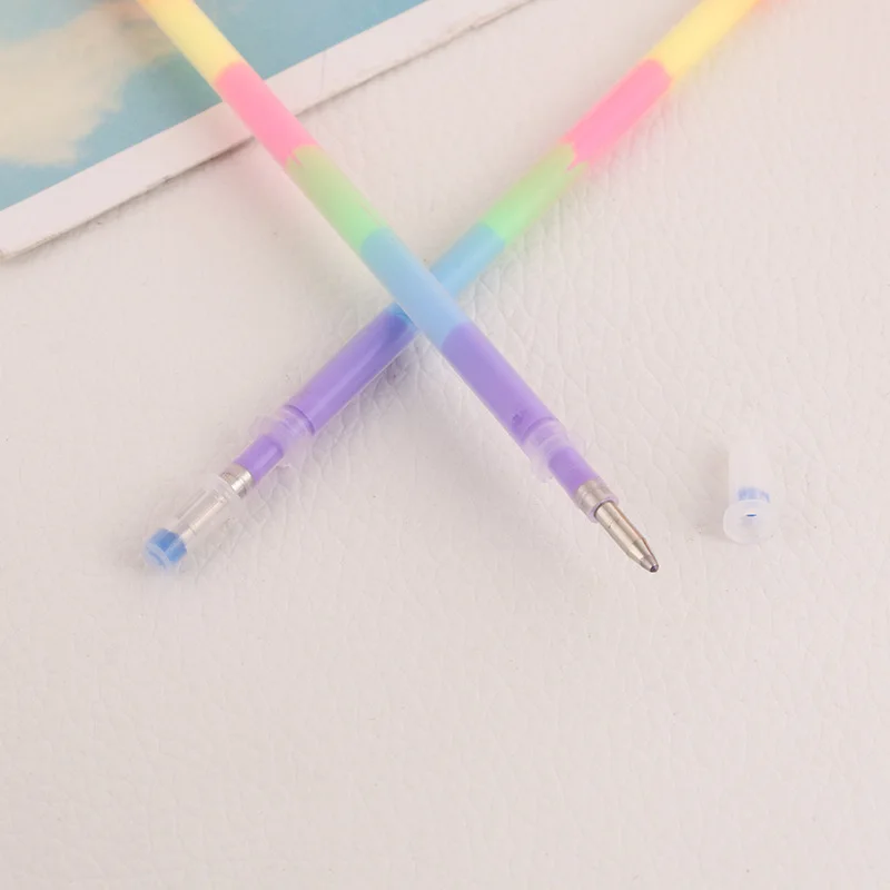 10 шт./лот творческие разноцветные радужные заправляемые маркеры гелевые ручки