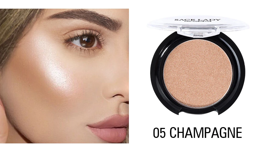 SACE LADY пудра 6 цветов для лица Iluminator макияж Профессиональная блестящая Палетка для макияжа светящийся набор бронзовая косметика