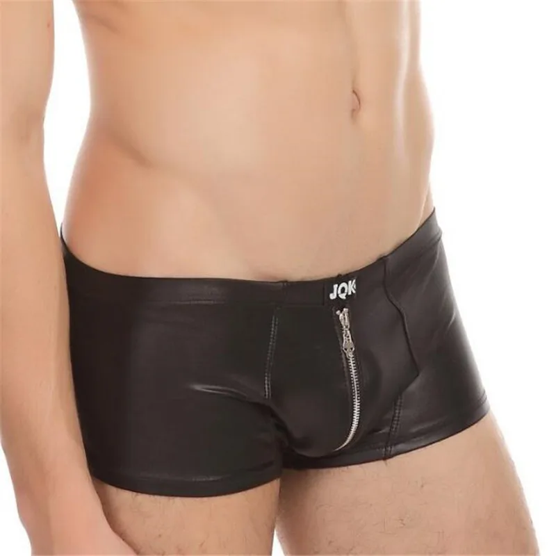 Мужское кожаное нижнее белье из искусственной лакированной кожи модное