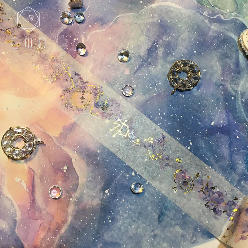 

1 pcs Washi Tapes Night Planet Masking Tapes Decorative Adhesive tape DIY Paper Scrapbooking Stickers Size 4cm*5m