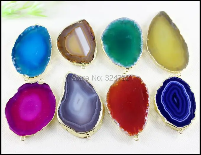 10 шт. соединители природного камня очаровательный камень каменные бусины в