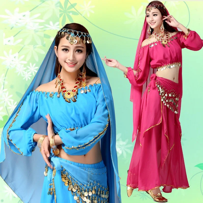 Набор костюма для танца живота bellydance 2017 профессиональные Костюмы Болливуда