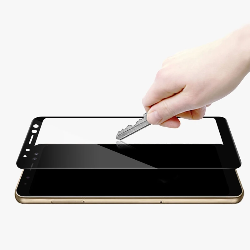 Для Samsung Galaxy A8 Plus 2018 Защитное стекло для экрана полное покрытие армированное