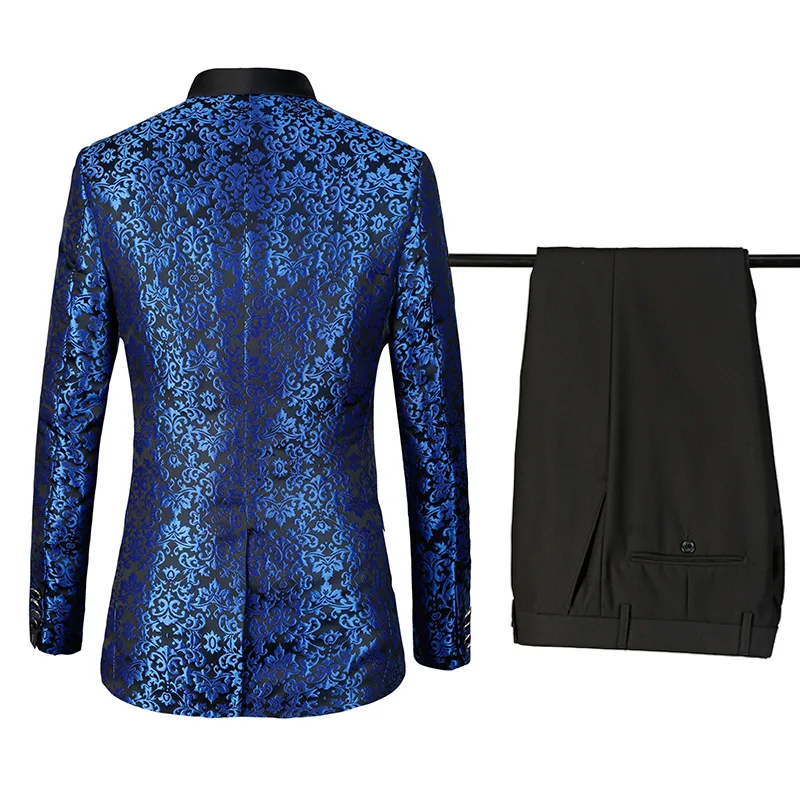 Новинка 2017 мужские костюмы с принтом тонкий бренд качество жених цветочный