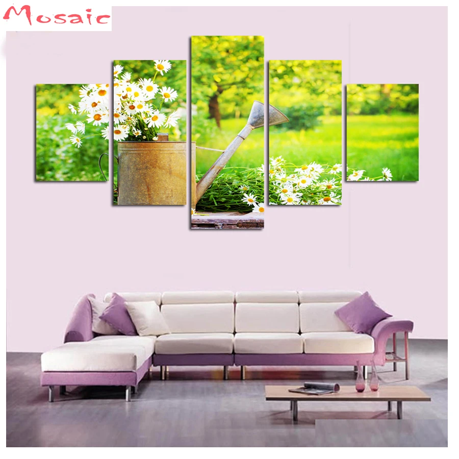 

Алмазная живопись, вышивка крестиком, алмазная вышивка, цветы, пейзаж, рождественский подарок, мозаика из алмазов, наклейка, домашний декор, 5 шт./компл.