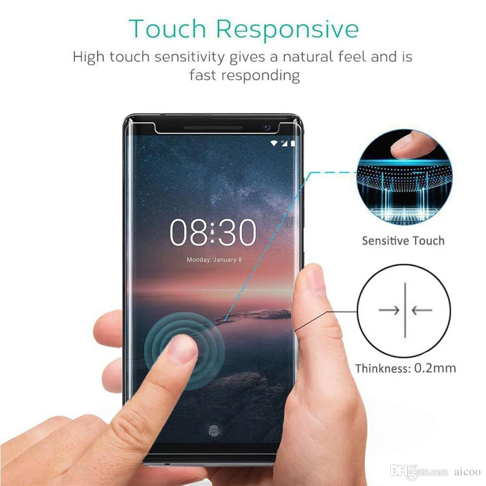 Защита экрана для Nokia 8 2018 закаленное стекло защиты телефона flim X6 X5 9 2 1 3 5 plus 6.16.1plus 6