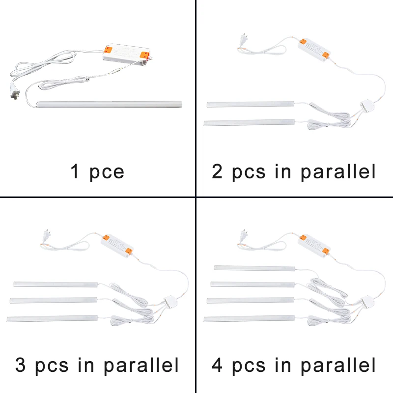 110-240 В светодиодная подсветка под шкаф 30 см 40 см 50 см датчик ручного сканирования стеклянная шина светодиодный светильник с алюминиевой полосой