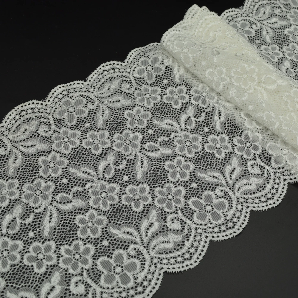 Эластичная мягкая Цветочная кружевная отделка из спандекса 2 ярда хорошего