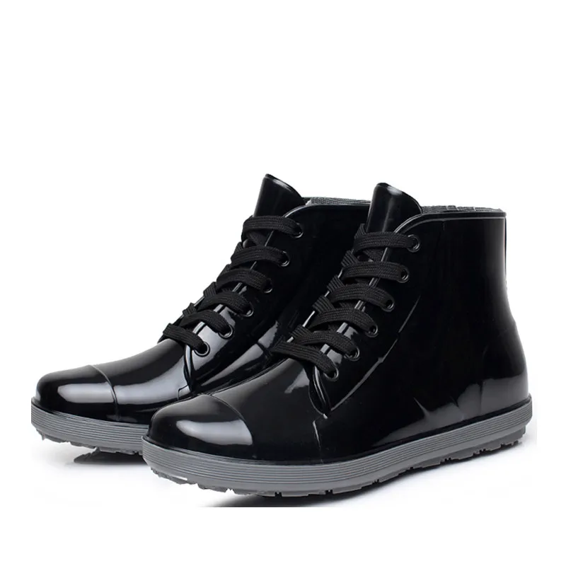 Сапоги SWYIVY женские резиновые до середины икры хлопковая ткань на платформе