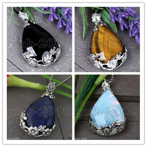 44*26 мм черный агат/тигровый глаз камень/голубой лазурит/Огненный Опал