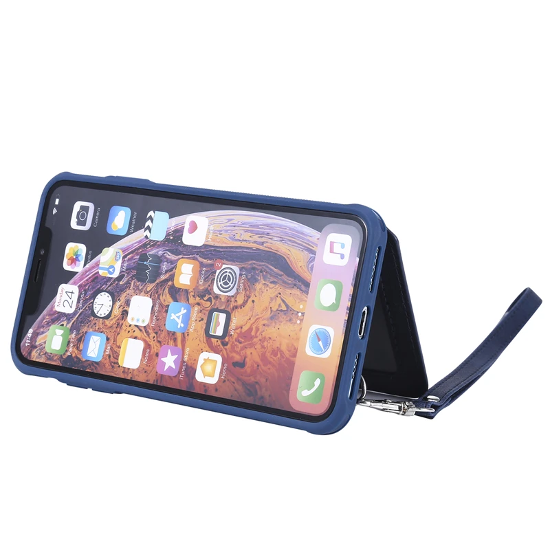 Роскошный Ретро чехол из искусственной кожи + силиконовый бумажник для iphone XS