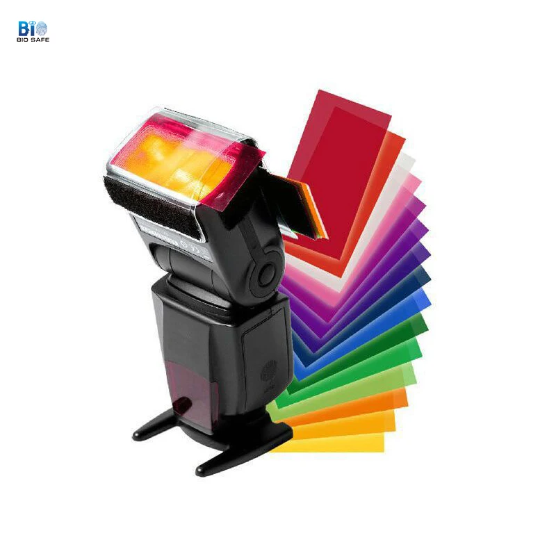 Biosafe цветной фильтр вспышки Универсальный для Canon Nikon Sony DSLR камеры 12 шт LED 4X6cm