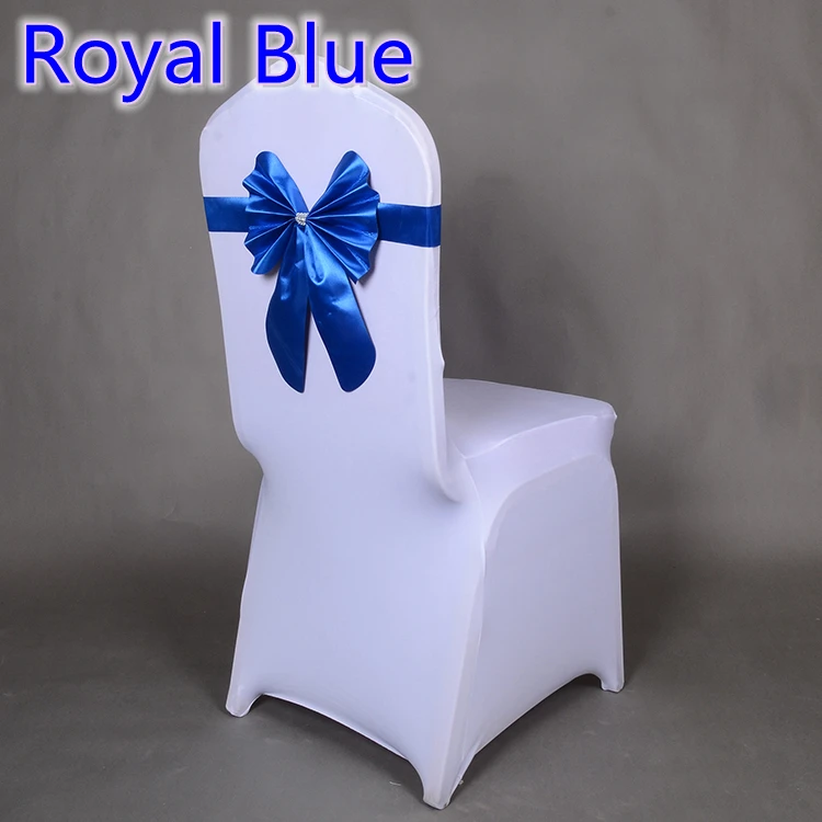 Пояс для стула ярко голубого цвета с бабочкой эластичный пояс из лайкры лента