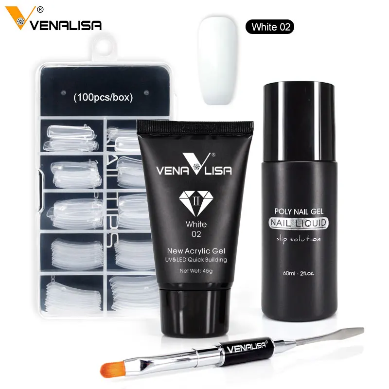 02 pen slip tips Venalisa дизайн ногтей полигель для ногтей французский гель для ногтей Constraction строительный желе поли гель акриловые скольжения решения Clearnser Plus для удаления - Цвет: 02 pen slip tips