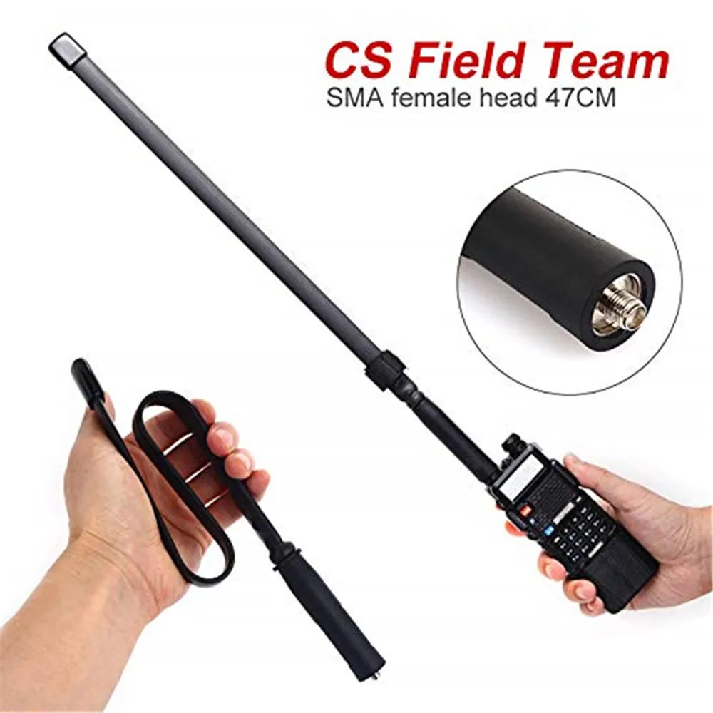 2018 CS Tactical Antenna SMA-Female Dual Band VHF UHF 144/430Mhz Foldable For Walkie Talkie Baofeng UV-5R UV-82 UV5R pofung uv82 | Мобильные