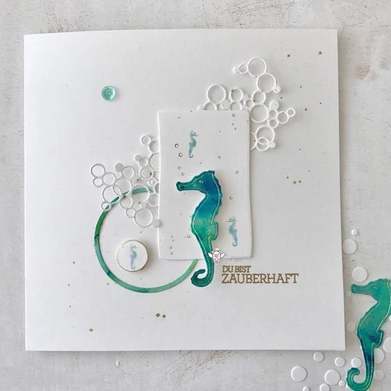 Piggy Craft metal cutting dies cut die mold 2Pcs Seahorse dolphin Scrapbook paper craft knife mould blade punch stencils | Дом и сад