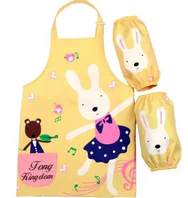 Cartoon Animals Children Baby Todders Waterproof Sleeveless Painting Smock Bibs Apron Cotton Feeding Baberos Bavoir Clothing | Детская
